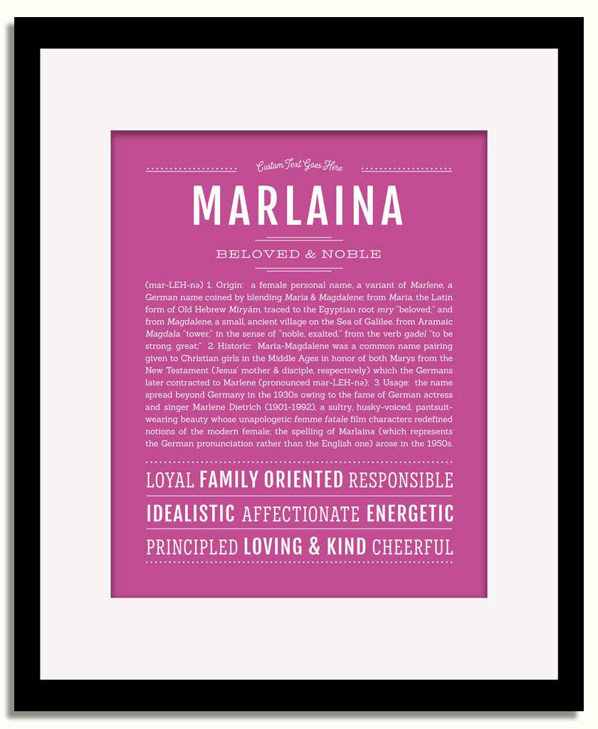 Frame Options | Dark Pink | Black Frame, Matted