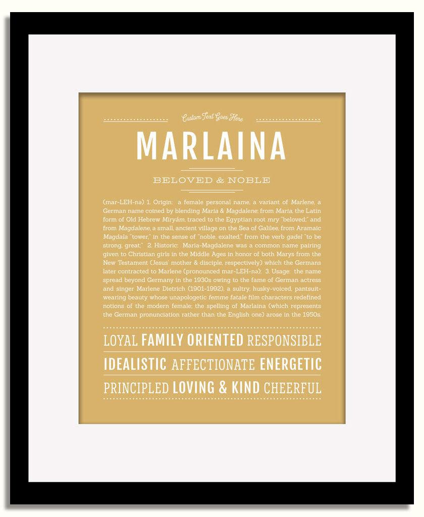 Frame Options | Matte Gold | Black Frame, Matted