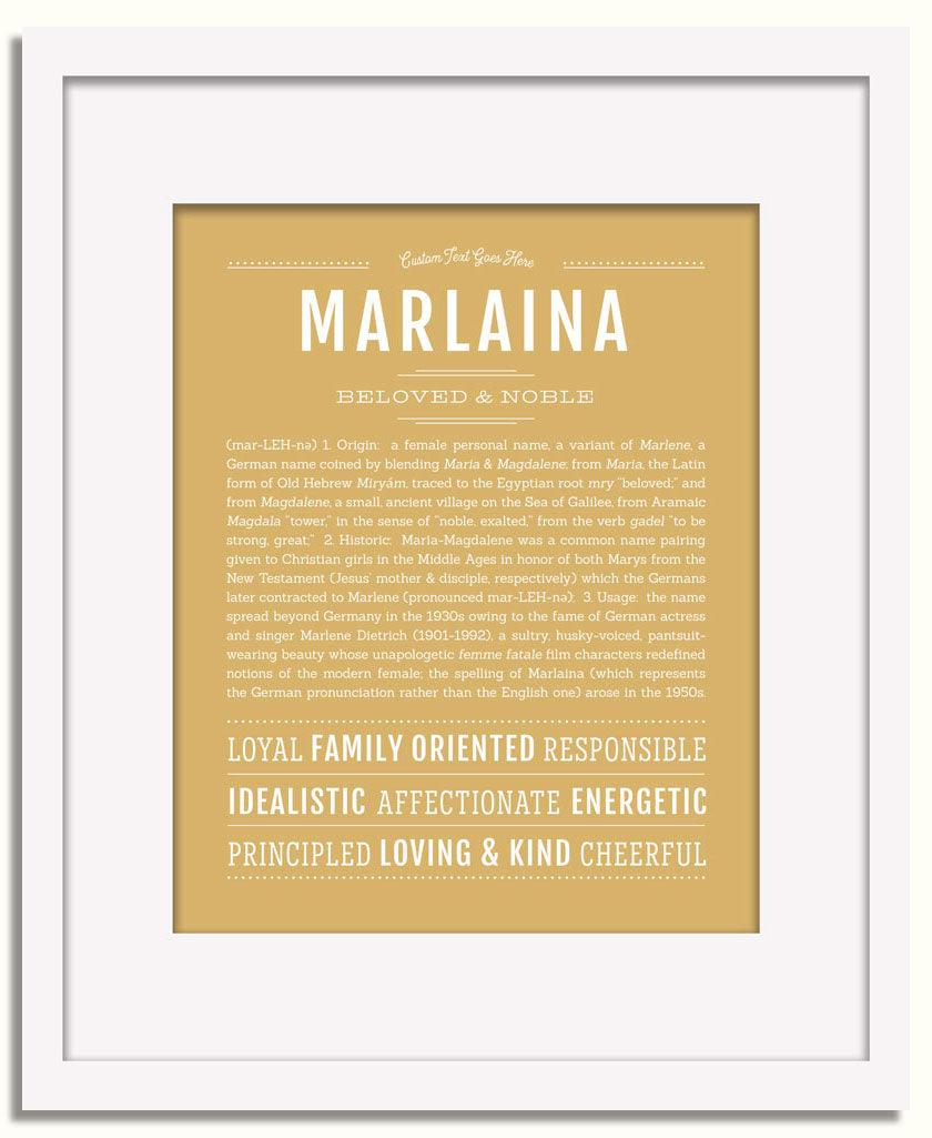 Frame Options | Matte Gold | White Frame, Matted