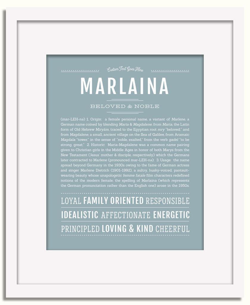 Frame Options | Powder Blue | White Frame, Matted