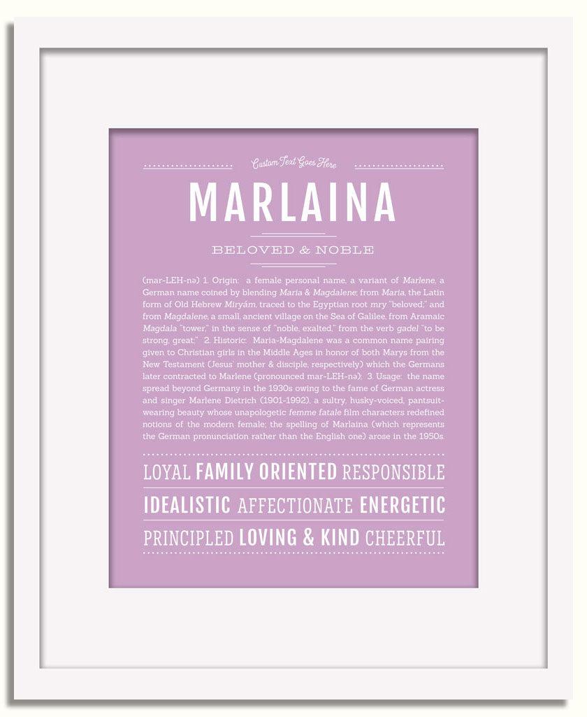 Frame Options | Lilac | White Frame, Matted