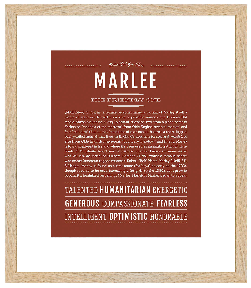 Marlee | Name Art Print