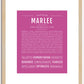 Marlee | Name Art Print