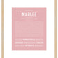 Marlee | Name Art Print