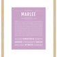 Marlee | Name Art Print