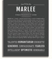 Marlee Script Marlee | Name Art Print – Name Stories