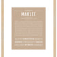 Marlee | Name Art Print