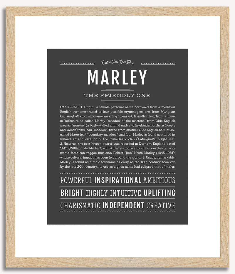 Marley (male) | Name Art Print