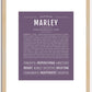 Marley (female) | Name Art Print