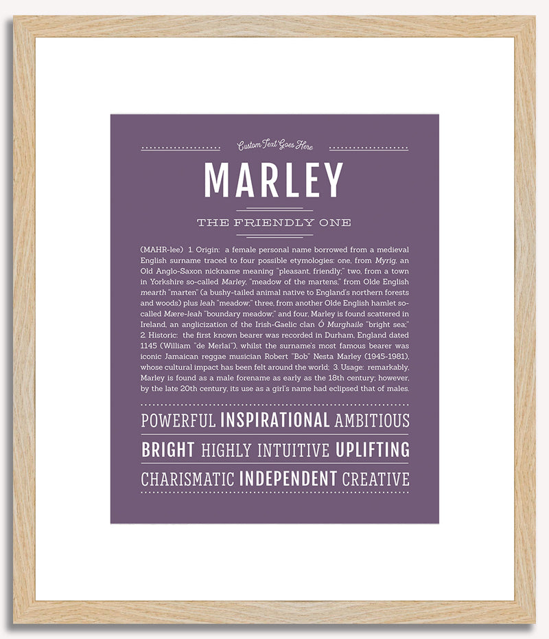 Marley (female) | Name Art Print