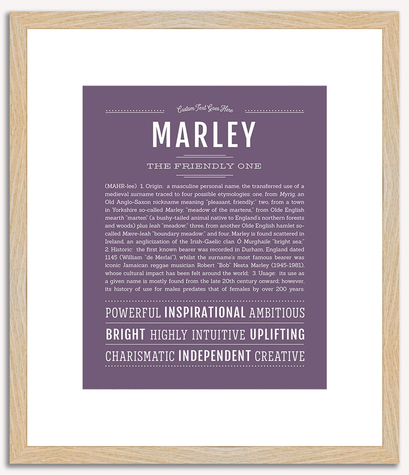 Marley (male) | Name Art Print