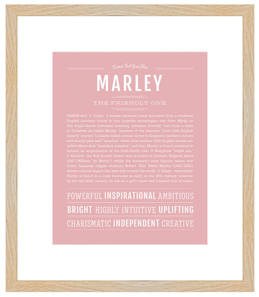 Marley (female) | Name Art Print