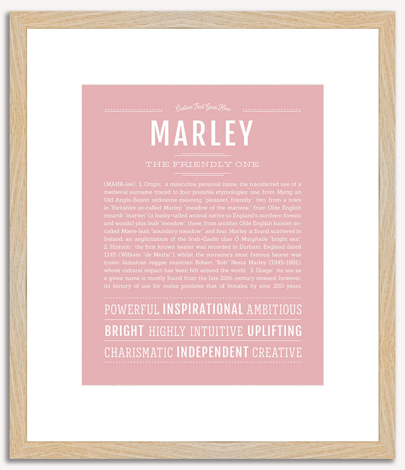 Marley (male) | Name Art Print