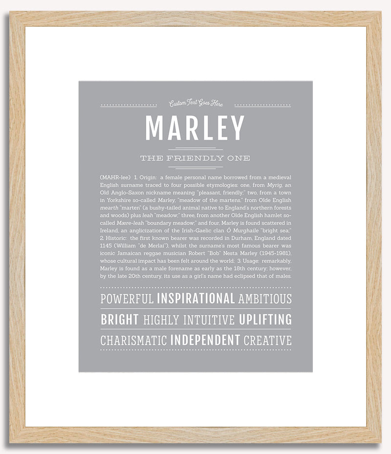 Marley (female) | Name Art Print