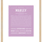 Marley (female) | Name Art Print