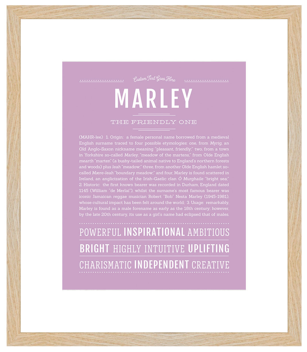 Marley (female) | Name Art Print