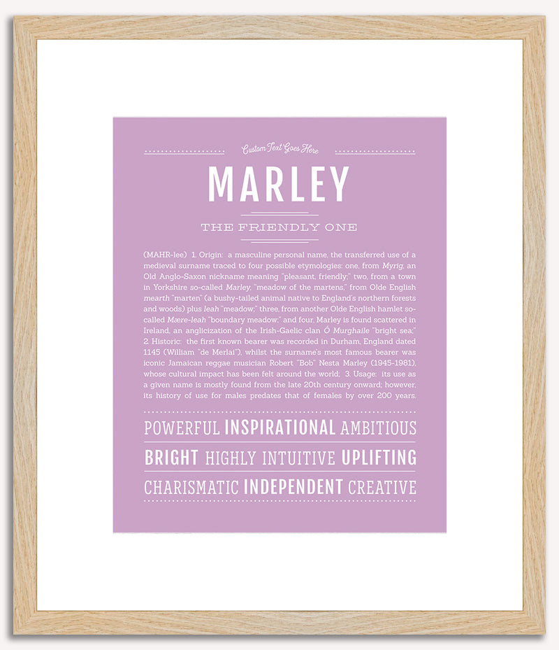 Marley (male) | Name Art Print