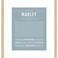 Marley (female) | Name Art Print