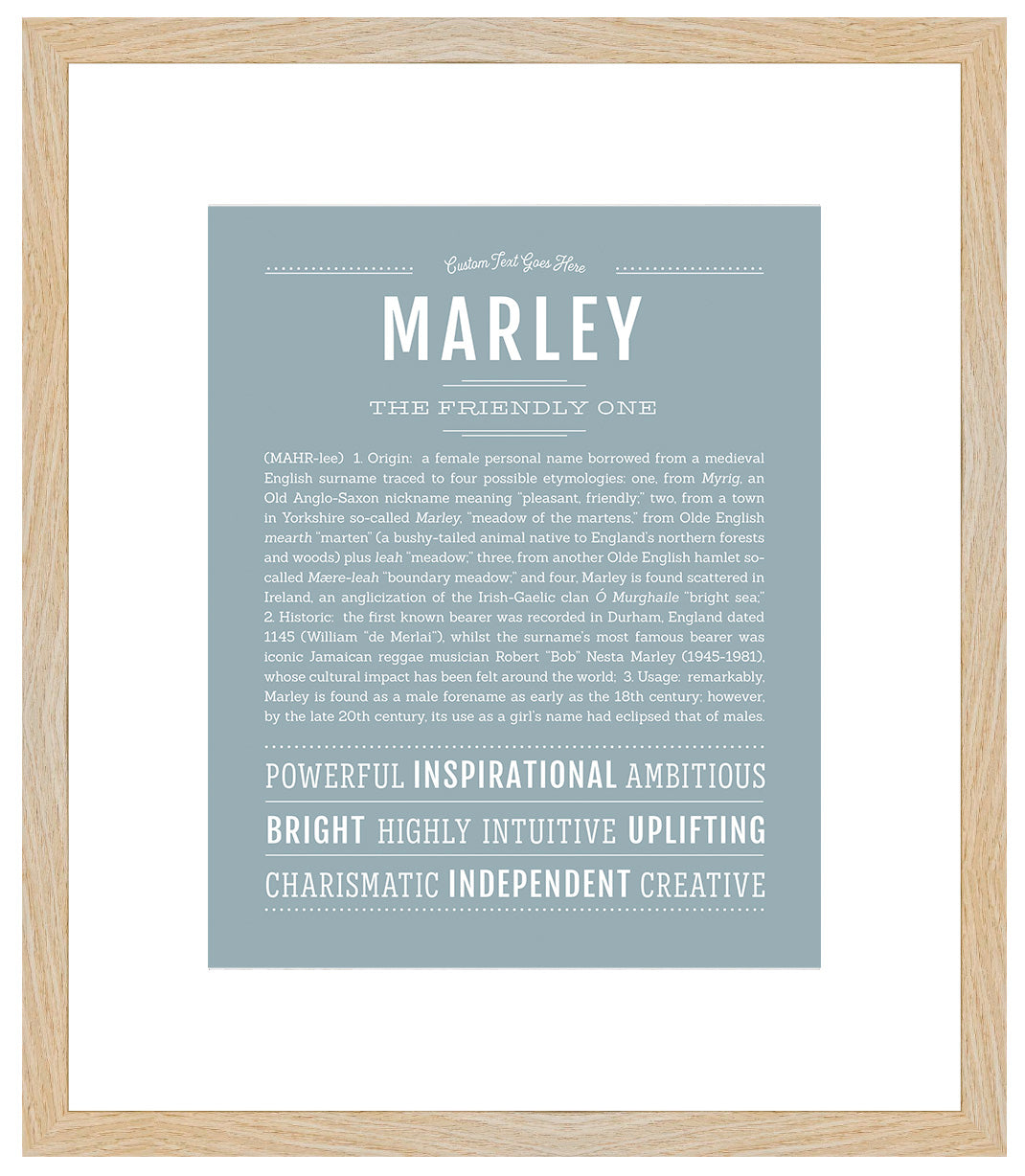 Marley (female) | Name Art Print