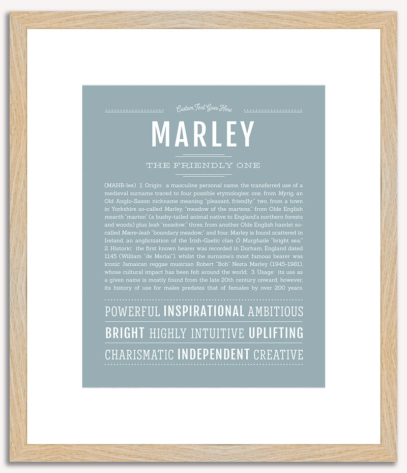 Marley (male) | Name Art Print