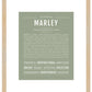 Marley (female) | Name Art Print