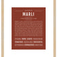 Marli | Name Art Print