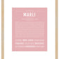 Marli | Name Art Print