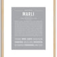 Marli | Name Art Print