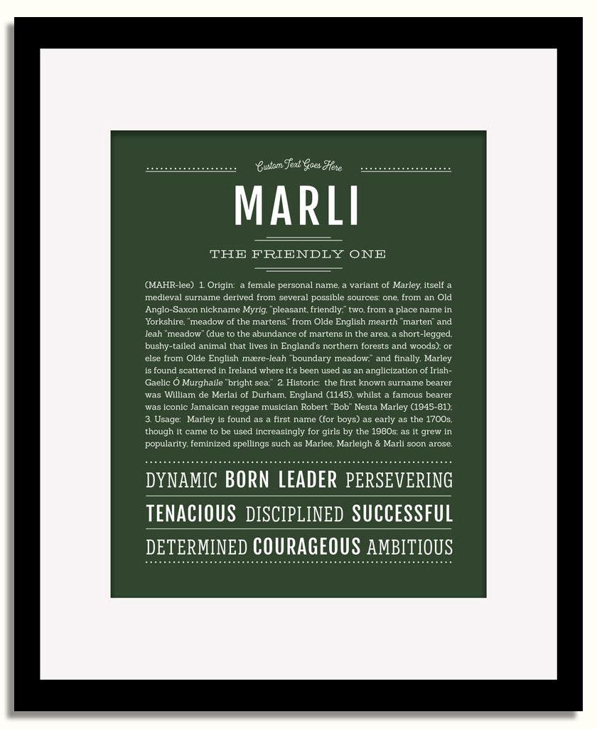 Frame Options | Deep Forest | Black Frame, Matted