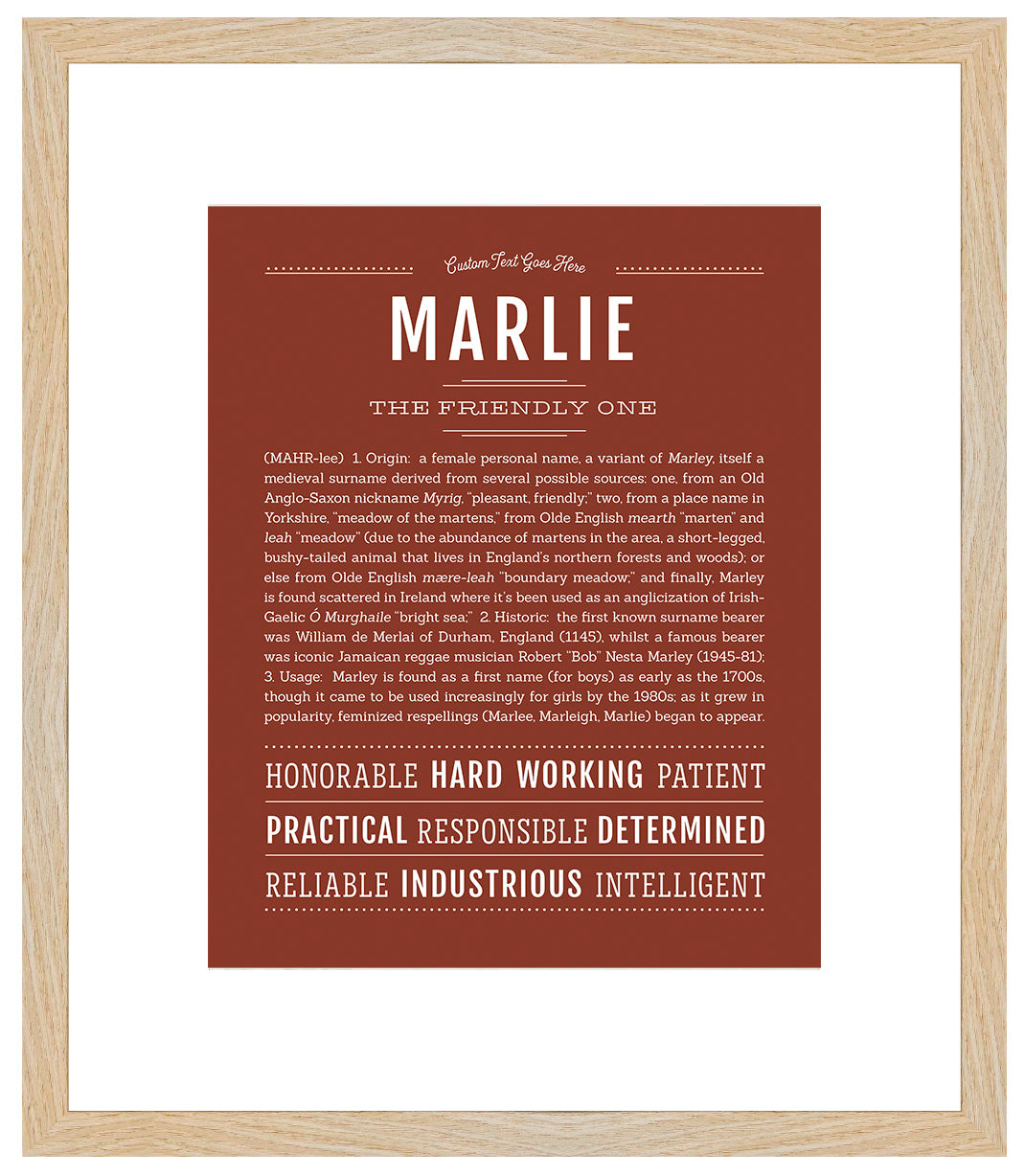 Marlie | Name Art Print