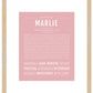 Marlie | Name Art Print