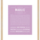 Marlie | Name Art Print