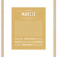 Marlie | Name Art Print