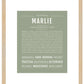 Marlie | Name Art Print