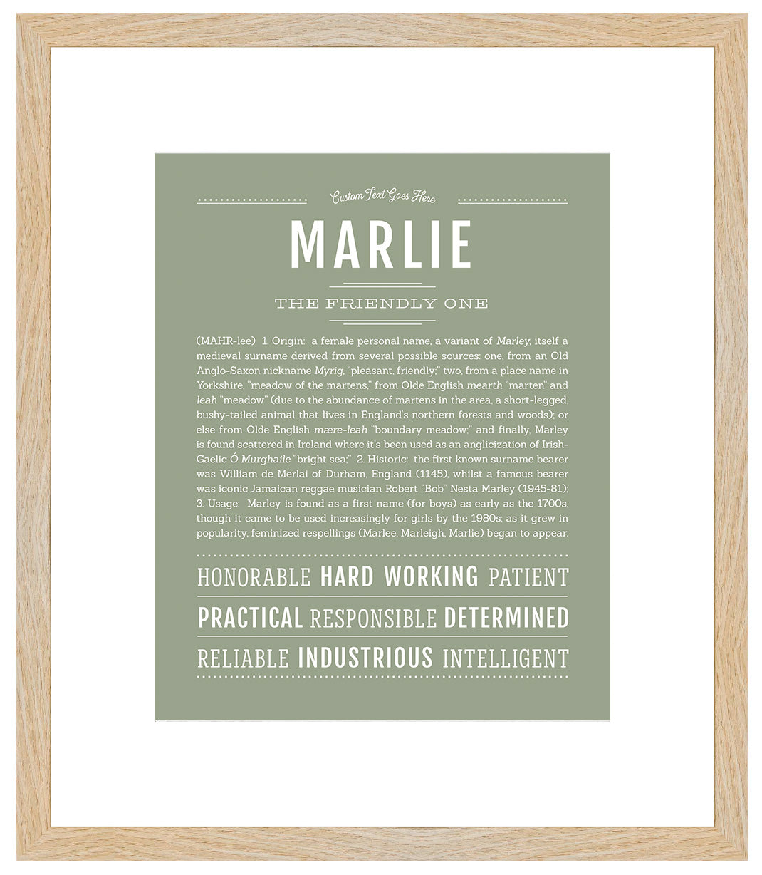 Marlie | Name Art Print