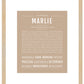 Marlie | Name Art Print