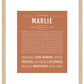 Marlie | Name Art Print