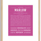 Marlow | Name Art Print