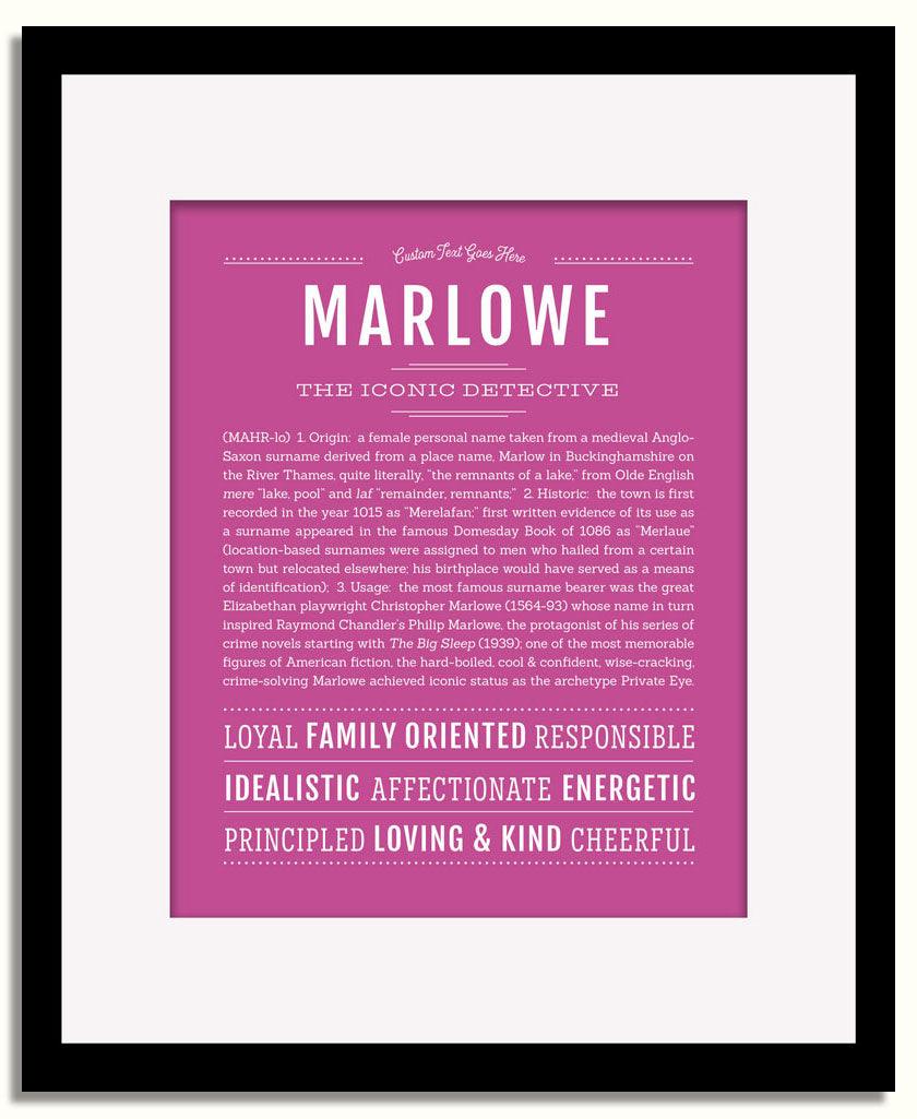 Frame Options | Dark Pink | Black Frame, Matted