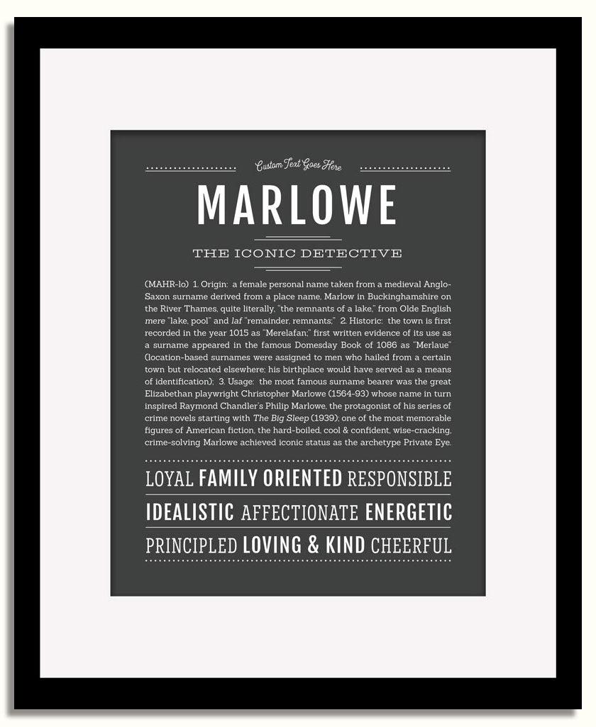 Frame Options | Charcoal Gray | Black Frame, Matted