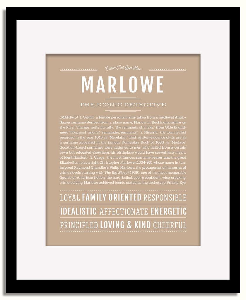 Frame Options | Tan | Black Frame, Matted