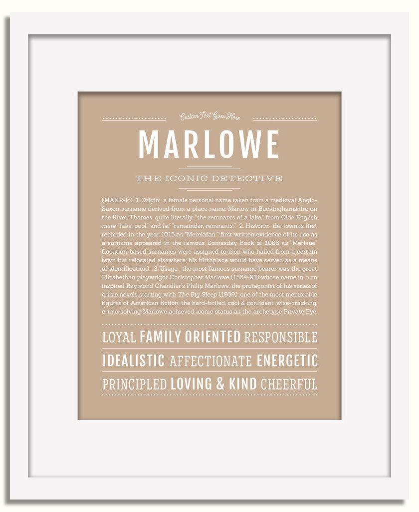 Frame Options | Tan | White Frame, Matted