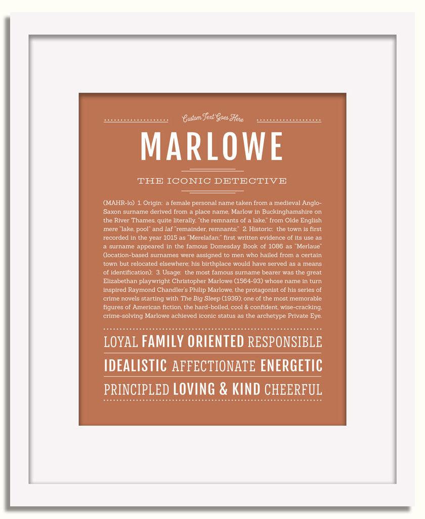 Frame Options | Terra Cotta | White Frame, Matted