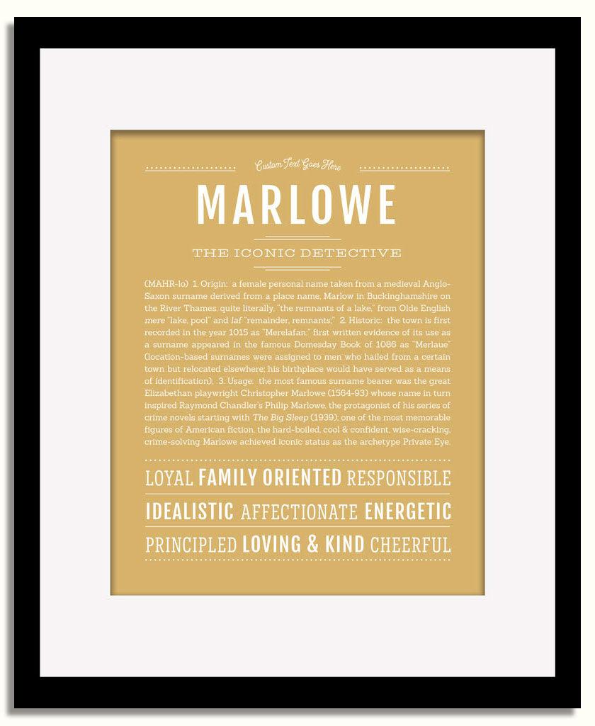 Frame Options | Matte Gold | Black Frame, Matted