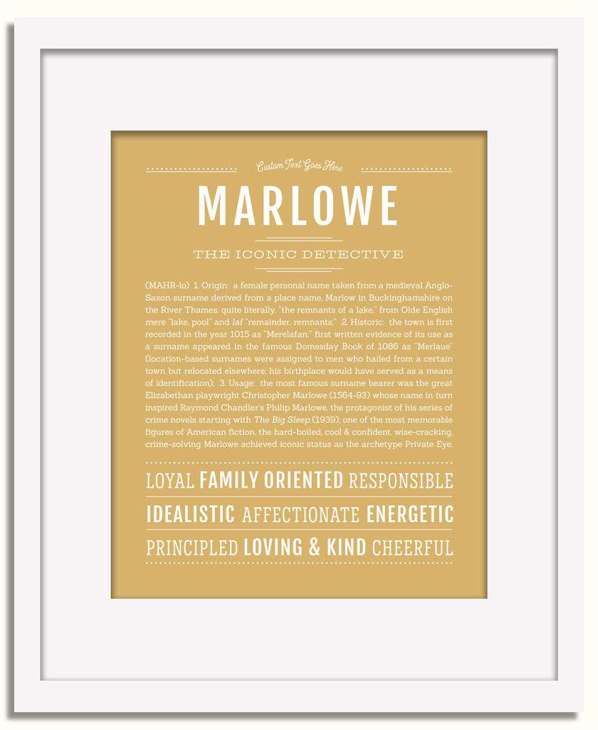 Frame Options | Matte Gold | White Frame, Matted