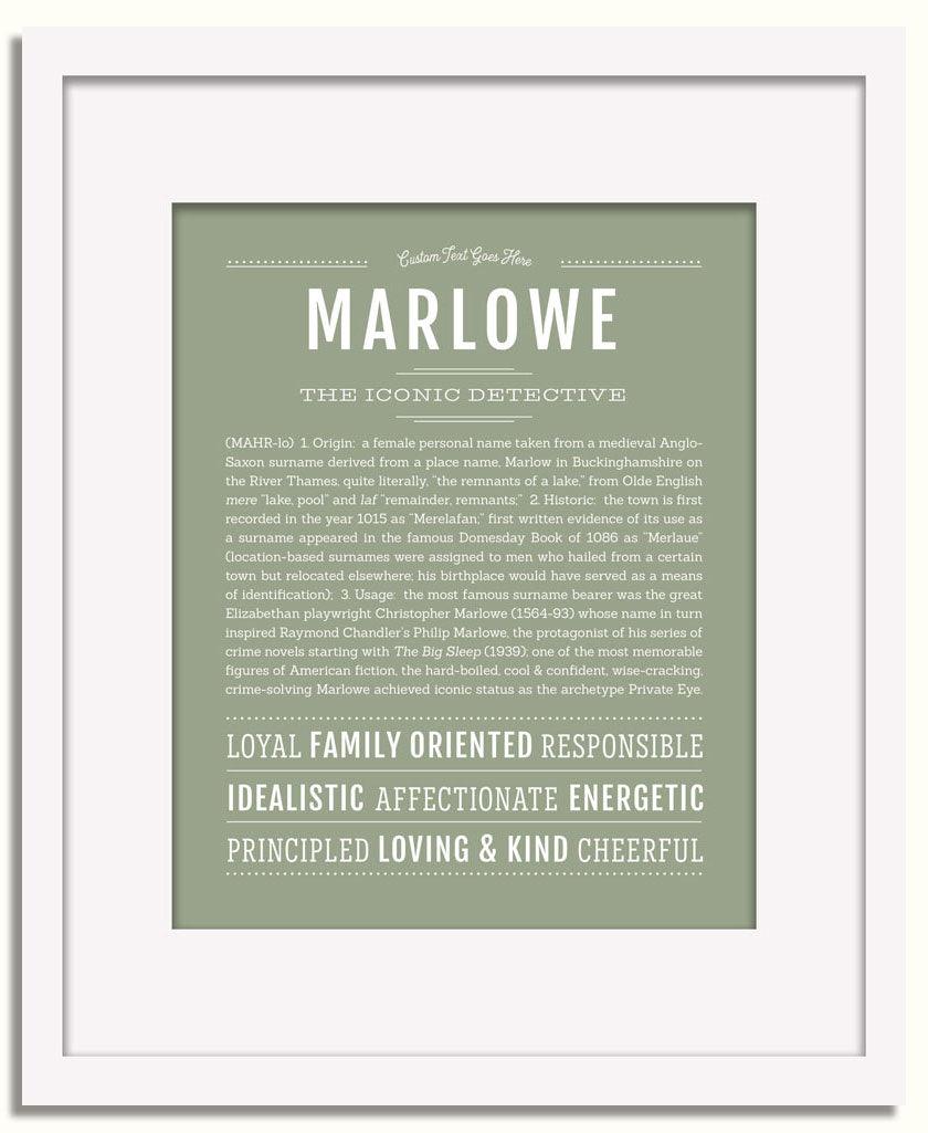 Frame Options | Sage | White Frame, Matted