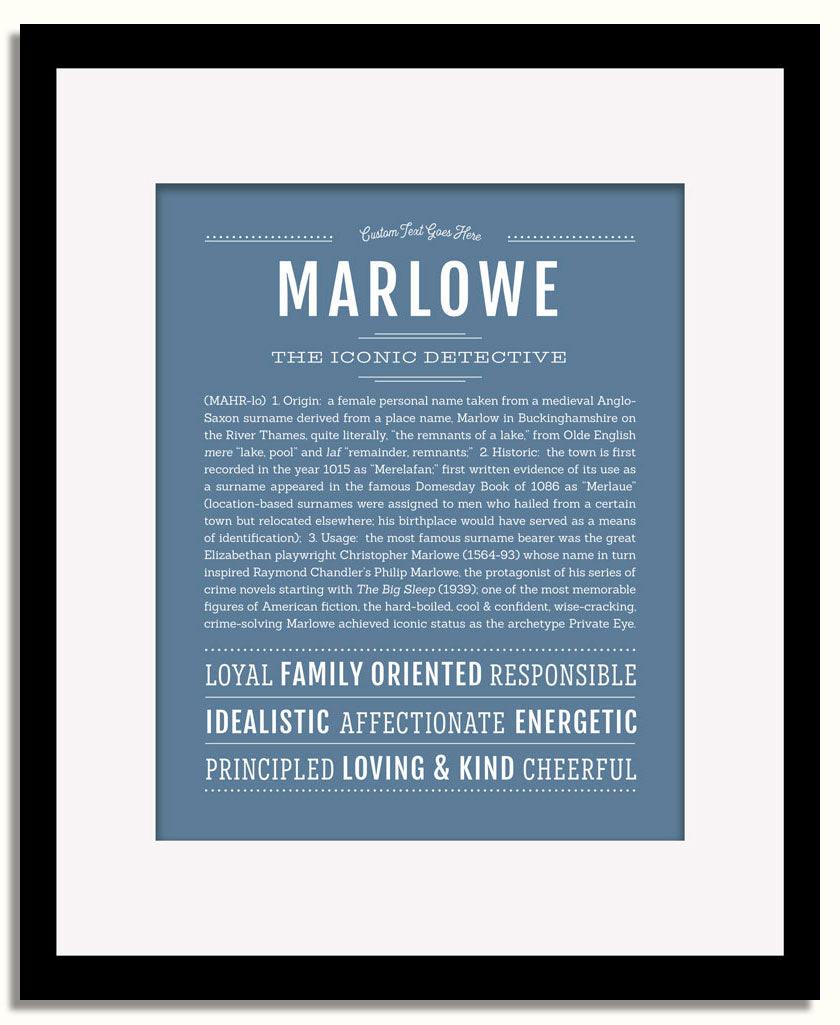 Frame Options | Steele Blue | Black Frame, Matted