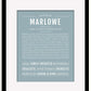 Frame Options | Powder Blue | Black Frame, Matted