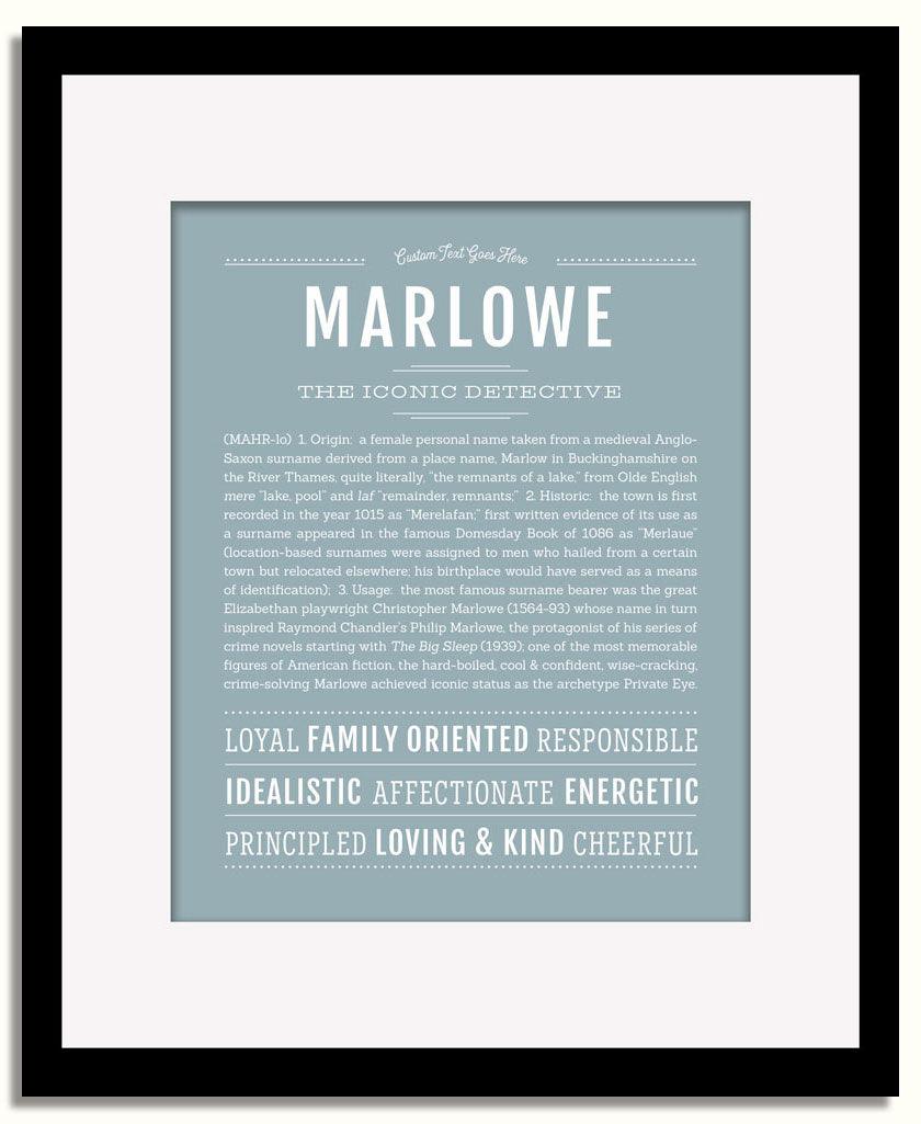 Frame Options | Powder Blue | Black Frame, Matted