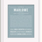 Frame Options | Powder Blue | White Frame, Matted